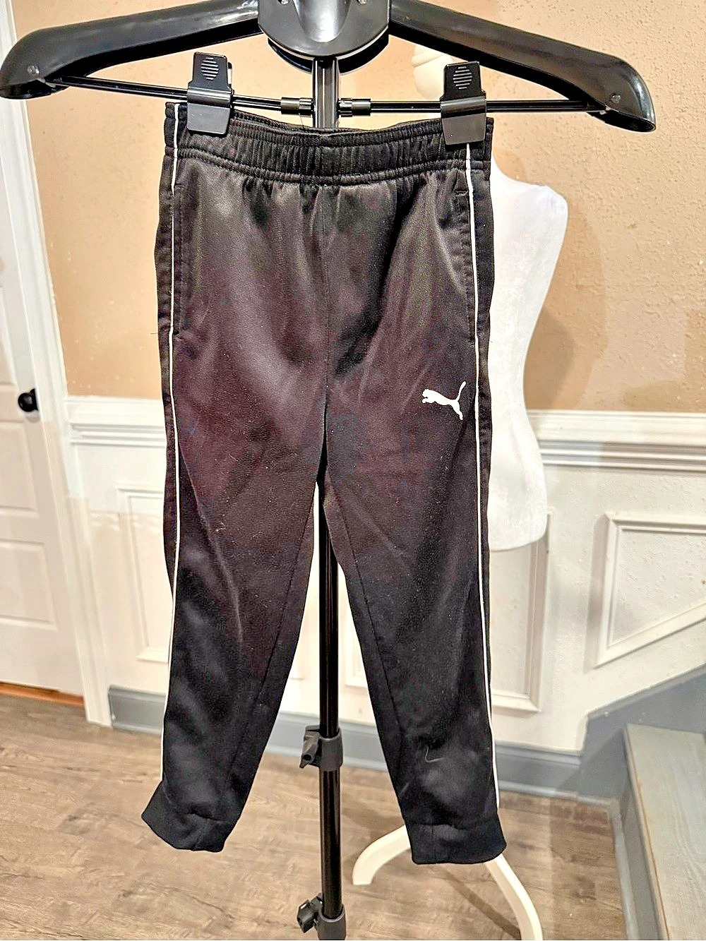 Puma Boys Black Athletic Joggers Size 6